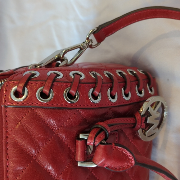 MICHAEL Michael Kors Red Quilted Speedy Bag - Picture 2 of 7